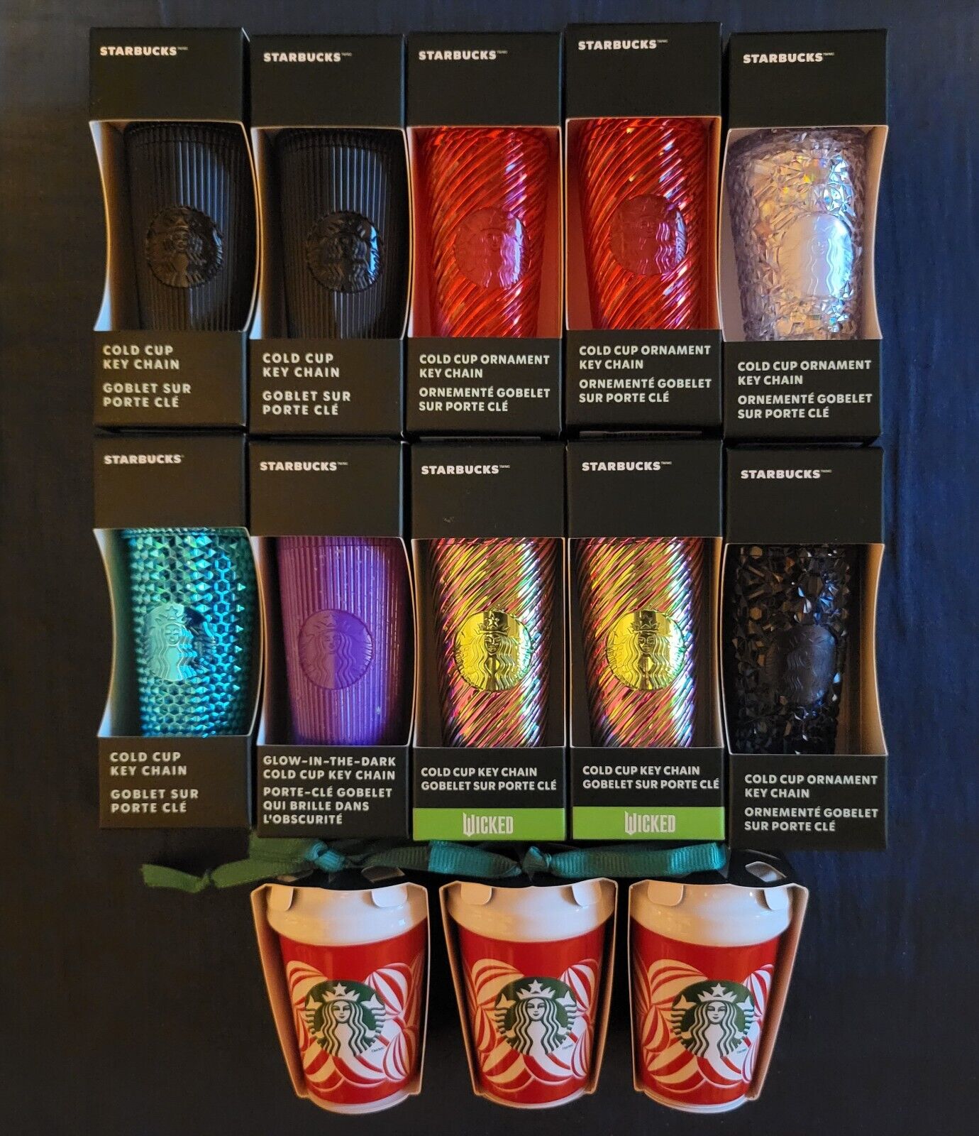 New Starbucks Wicked Ornament Tumbler Keychain Lot - Sold on eBay January 4th, 2025 for $105.05 (38 bids) 