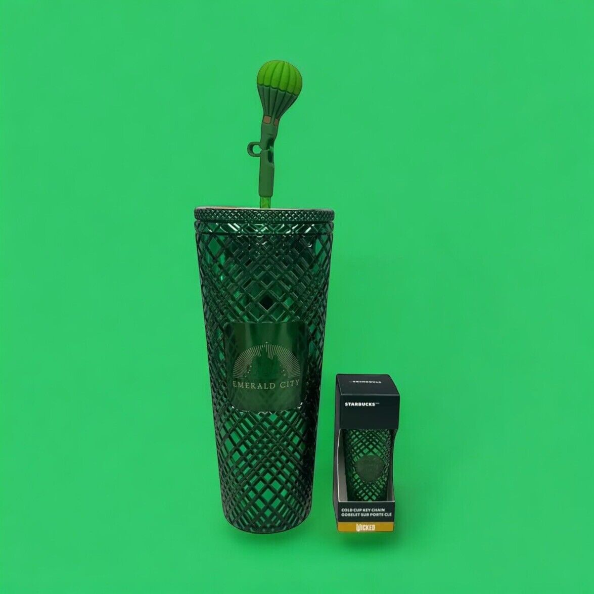 Starbucks Wicked 24oz. Cold Cup Tumbler Emerald Green With Topper And Key Chain - Sold on eBay February 9th, 2025 for $75.00