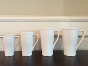 Starbucks Set of 4 Maddie White Coffee Mugs (Short Tall Grande Venti) New - RARE - Sold on eBay March 3rd, 2024 for $245.00
