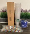 Starbucks Confetti Color Changing Cold Cup w Rainbow Straws 24 oz NEW Lot of 15 - Sold on eBay July 10th, 2024 for $100.00