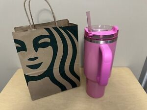 Stanley x Starbucks Exclusive 2024 Pink 40oz Tumbler RARE ????? - Sold on eBay January 9th, 2024 for $368.88