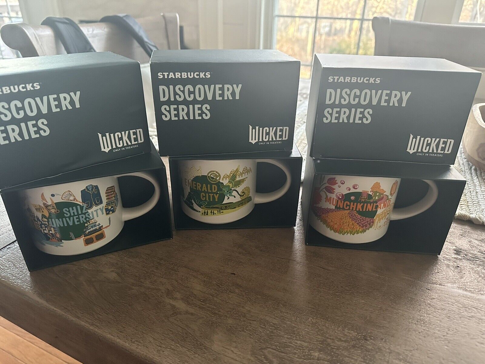 Universal Studios Starbucks 2024 Wicked Discovery Series Set of 3 Mugs Cups 14oz - Sold on eBay November 27th, 2024 for $160.00