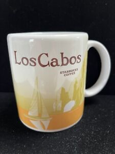 Starbucks Global Icon Mug Los Cabos Mexico Yellow Sailboat Whale HTF Grail Rare