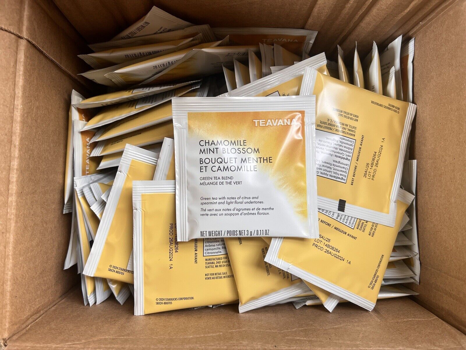 Starbucks Chamomile Mint Blossom Tea 100 Sachets BB May 2025 - Sold on eBay December 12th, 2024 for $91.99