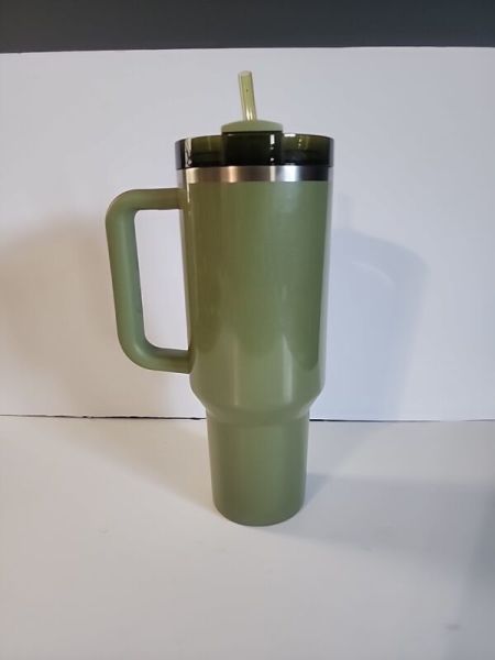 Starbucks Olive Green Pearl Stanley 40oz Tumbler Glitter Fall Release 2024 New - Sold on eBay October 31st, 2024 for $99.00