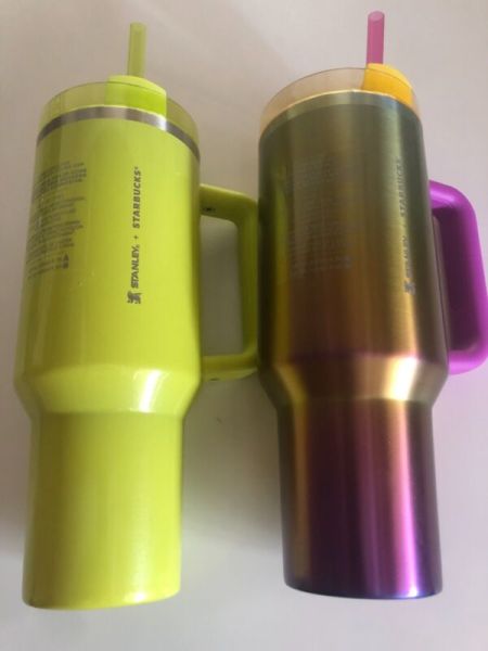 Stanley x Starbucks Summer Sunset & Lime 2024 40 oz tumbler BRAND NEW 2 TUMBLERS - Sold on eBay October 23rd, 2024 for $131.99