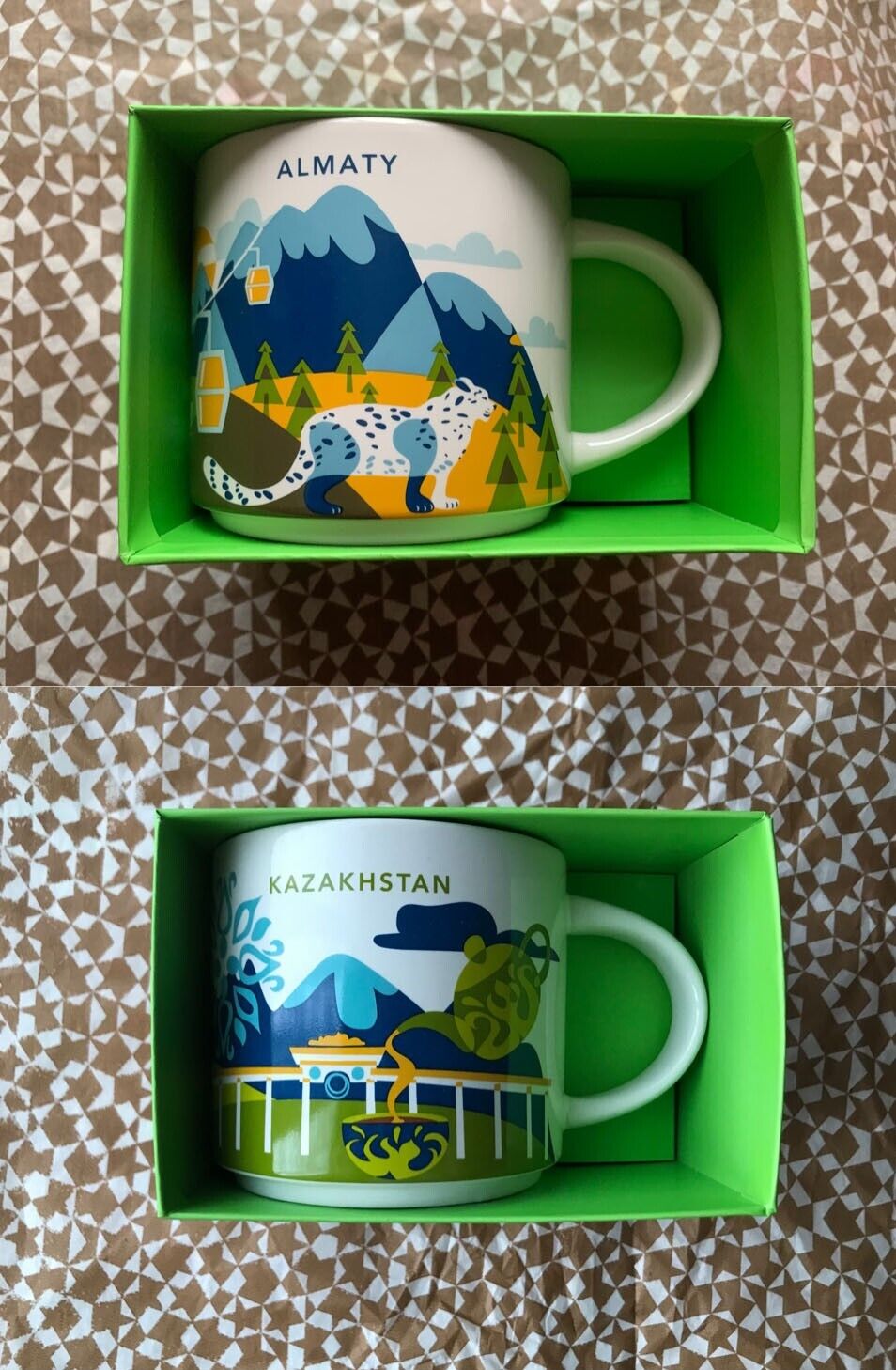 New ListingNEW ALMATY + KAZAKHSTAN 2 MUGS! Starbucks YAH Coffee Mug 14 oz MIT ~US SHIP~ - Sold on eBay March 24th, 2025 for $185.00