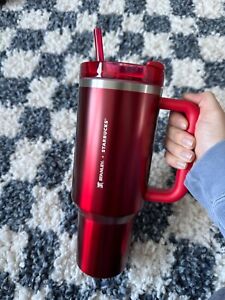 Stanley x Starbucks Exclusive 2023 Red 40oz Tumbler NEW !! LIMITED EDITION !! - Sold on eBay January 23rd, 2024 for $205.50 (37 bids) 