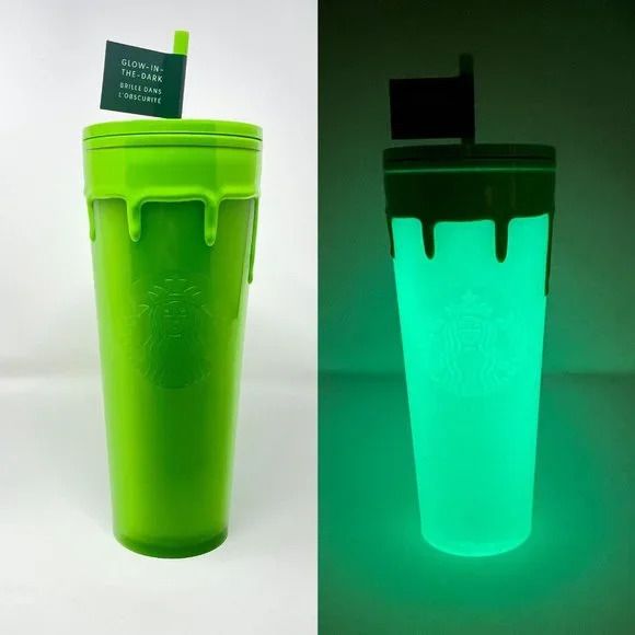 2023 Starbucks Halloween Green Slime Tumbler Glow in the Dark Venti Cold Cup - Sold on eBay October 7th, 2024 for $120.00