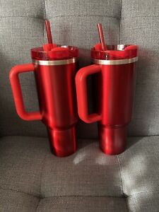 Starbucks + Stanley Holiday 2023 Collab (40 oz) Red Tumbler Mug IN HAND NEW - Sold on eBay November 17th, 2023 for $150.00