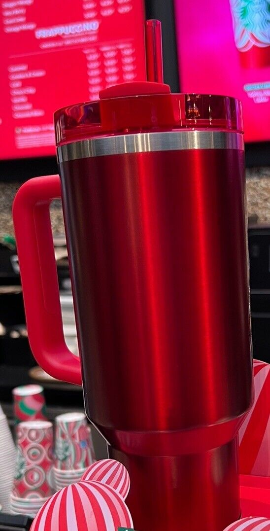 STANLEY X STARBUCKS HOLIDAY RED METALLIC QUENCHER BRAND NEW! PARIS! LIMITED ED! - Sold on eBay December 30th, 2024 for $100.00