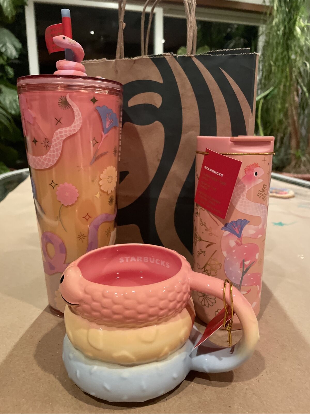 ? 2025 Starbucks  FULL COLLECTION LOT  Lunar New Year of the Snake x3 NEW - Sold on eBay January 13th, 2025 for $82.00 (2 bids) 