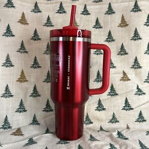 ?New Starbucks x Stanley Cup Holiday Christmas 2023 Collab (40 oz) Red Tumbler ? - Sold on eBay December 8th, 2023 for $172.50 (12 bids) 
