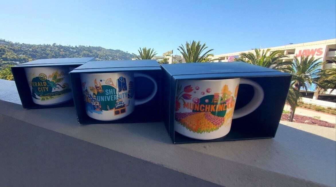 WICKED Starbucks Discovery Series 3 Mugs Shiz Munchkinland Emerald Series Set - Sold on eBay November 29th, 2024 for $159.95