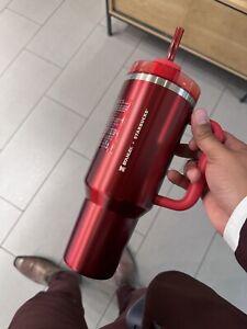 ?NEW LIMITED Starbucks x Stanley Holiday 2023 Collab (40 oz) Red Tumbler Mug ? - Sold on eBay December 8th, 2023 for $180.00