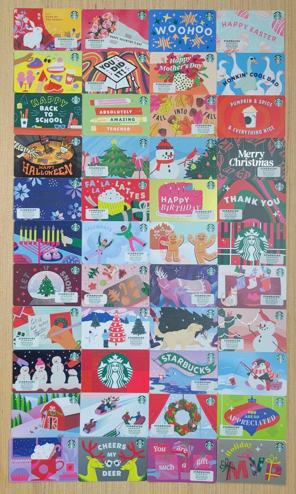 256 Starbucks Line Diamond Asterisk R Marker gift cards including Mag Strip Rare - Sold on eBay November 22nd, 2024 for $124.95