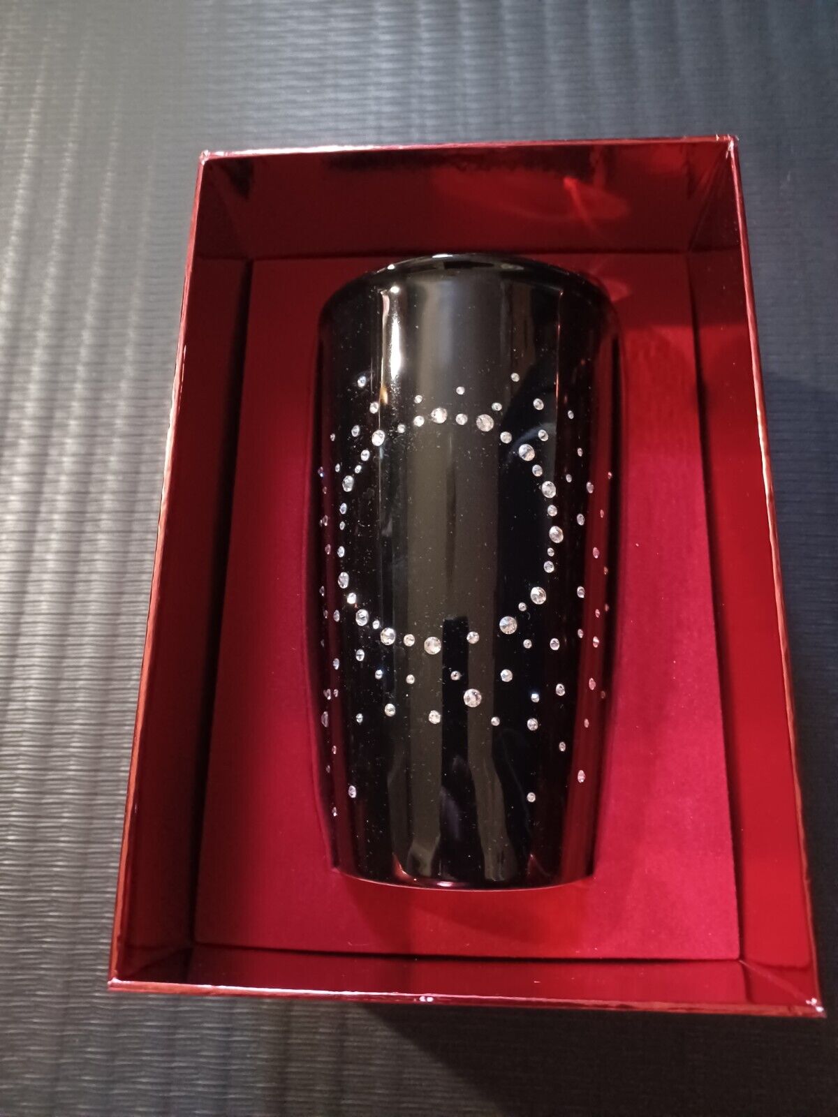 Starbucks Swarovski 2015 Black Ceramic Tumbler With Lid, 12 oz. New in Gift Box - Sold on eBay January 5th, 2025 for $89.00