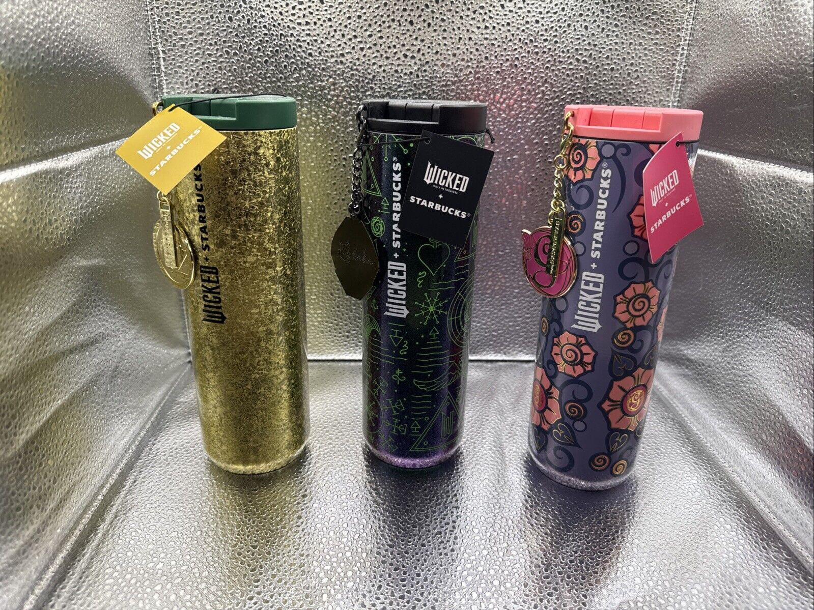 3 NEW Starbucks Wicked Disney Glinda Elphaba Tumblers Cups Travel - Sold on eBay December 19th, 2024 for $159.95