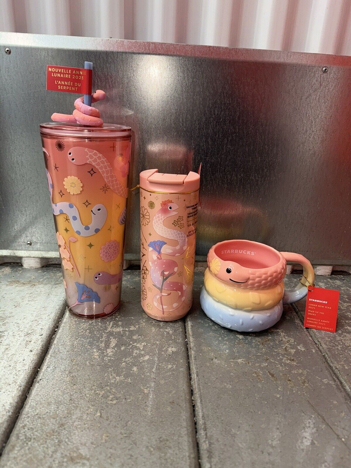 ? 2025 Starbucks  FULL COLLECTION LOT  Lunar New Year of the Snake x3 NEW - Sold on eBay January 6th, 2025 for $125.00
