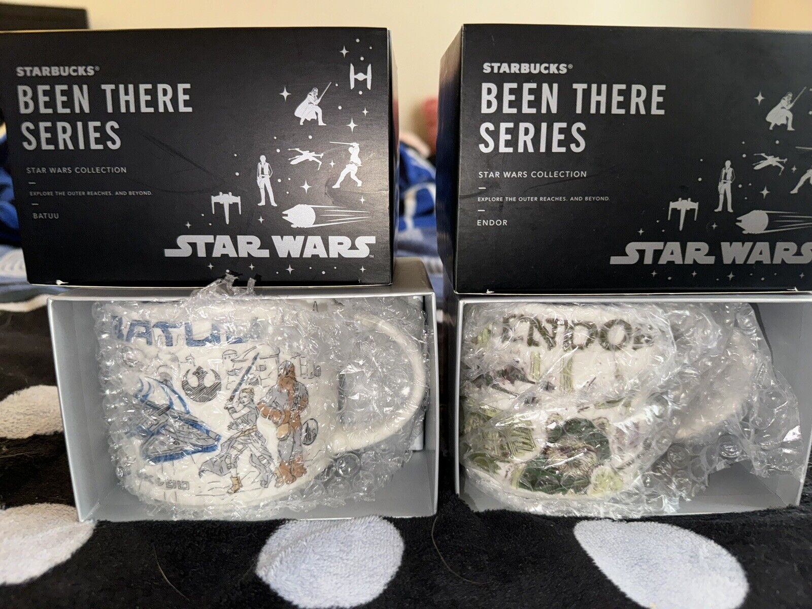 Disney Starbucks Star Wars 2021 ENDOR/BATUU Coffee Mug X2 - Sold on eBay March 25th, 2025 for $185.69