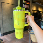 STANLEY X Starbucks 2024 Summer Exclusive Lime Green Shimmer 40oz Tumbler - Sold on eBay July 19th, 2024 for $89.99