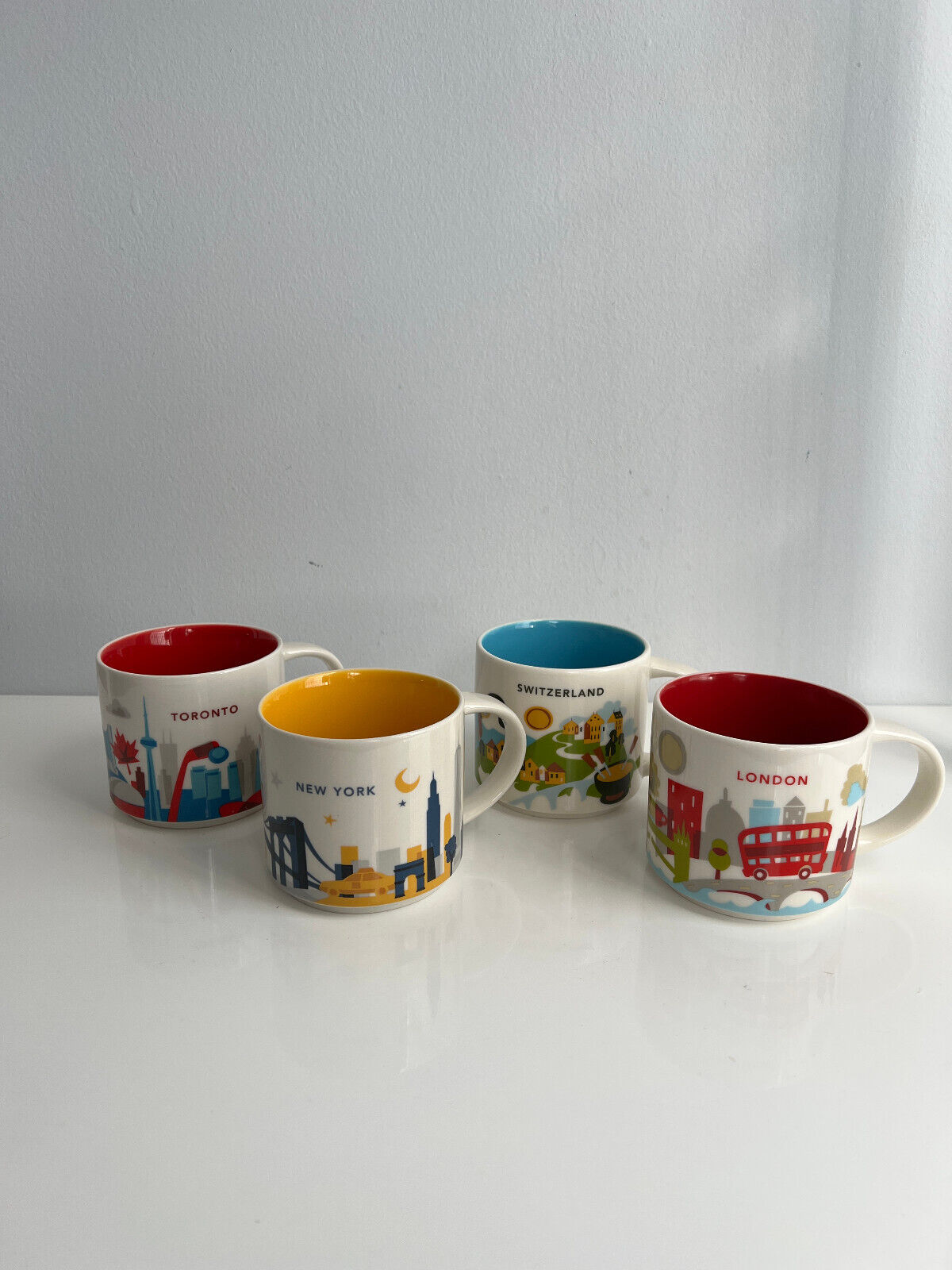Starbucks You Are Here Mugs - Set of 4, New York, London, Toronto, Switzerland - Sold on eBay January 29th, 2025 for $65.00