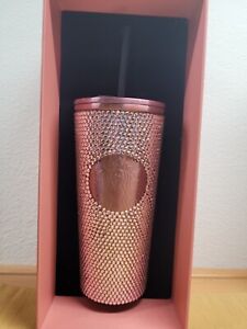 2023 AUTHENTIC Starbucks x Blackpink Rhinestone RoseGold Tumbler Limited Edition - Sold on eBay December 12th, 2023 for $150.00