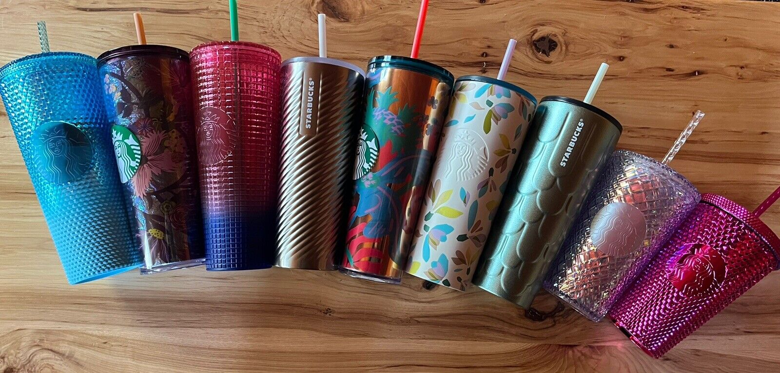 NEW Set Of 9 Starbucks Variety Of  Tumblers Collection - Sold on eBay March 12th, 2025 for $140.00