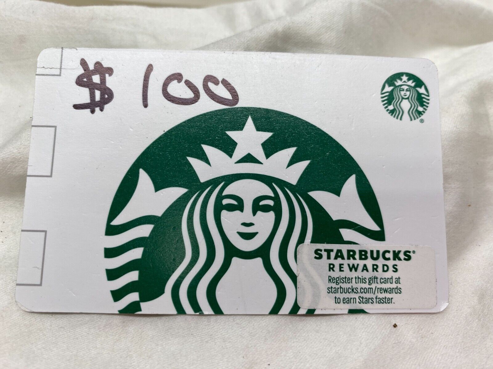 $100 Starbucks Giftcard - Sold on eBay December 19th, 2024 for $79.00 (16 bids) 