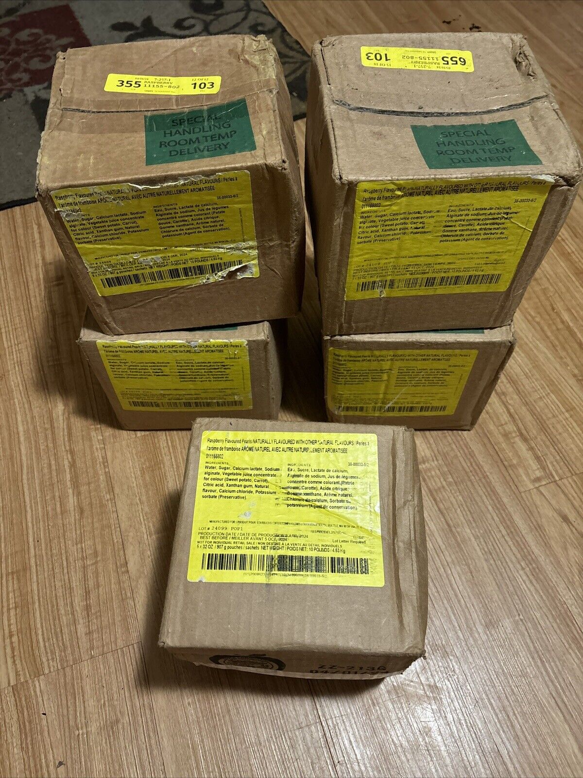 X5 Starbucks Raspberry Flavored Pearls 32 oz Pouch 5 BOXES - Sold on eBay December 11th, 2024 for $250.00