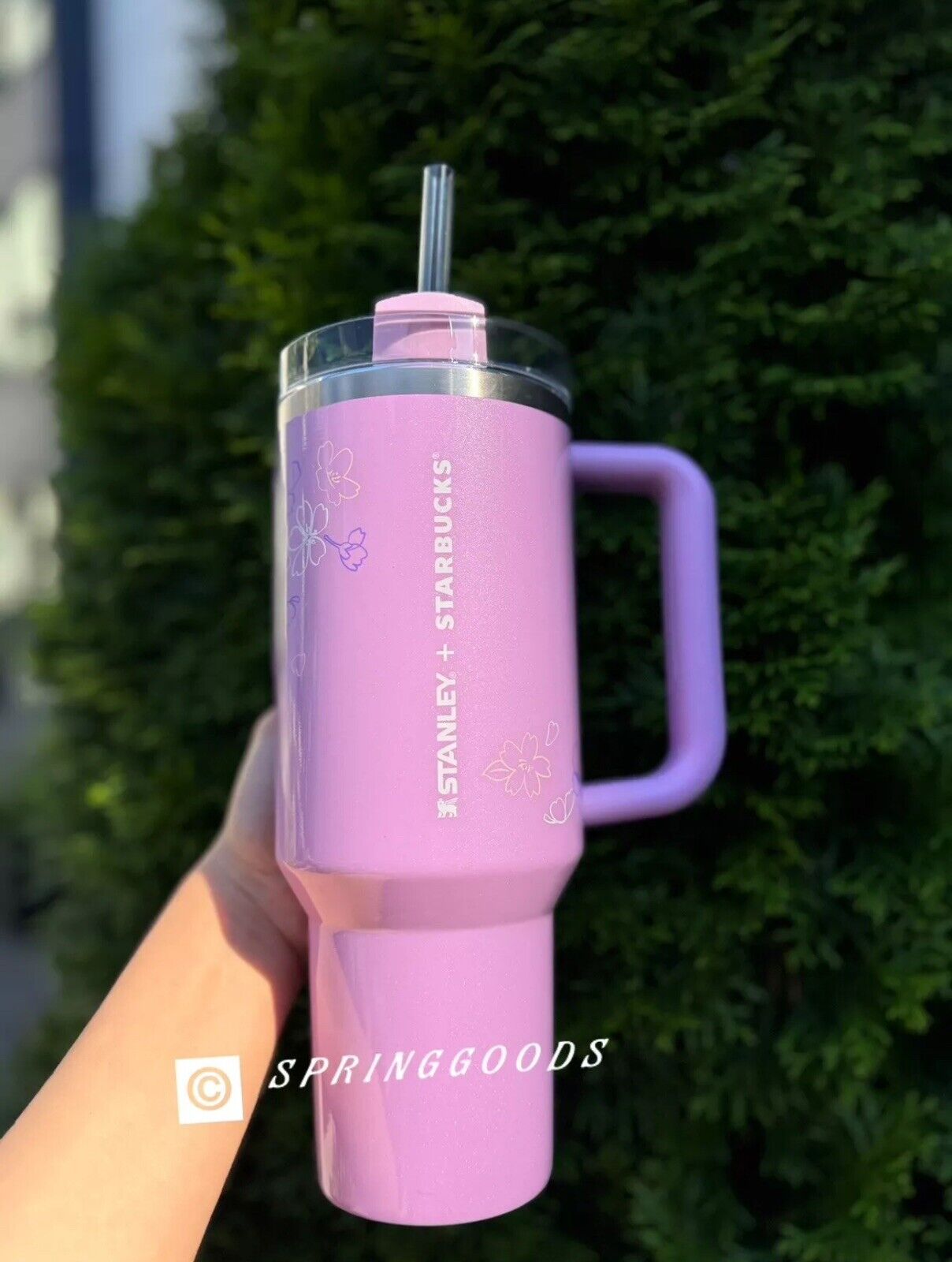 Stanley x Starbucks Philippines Exclusive Cherry Blossom Sakura Lavender 40oz - Sold on eBay November 26th, 2024 for $175.00