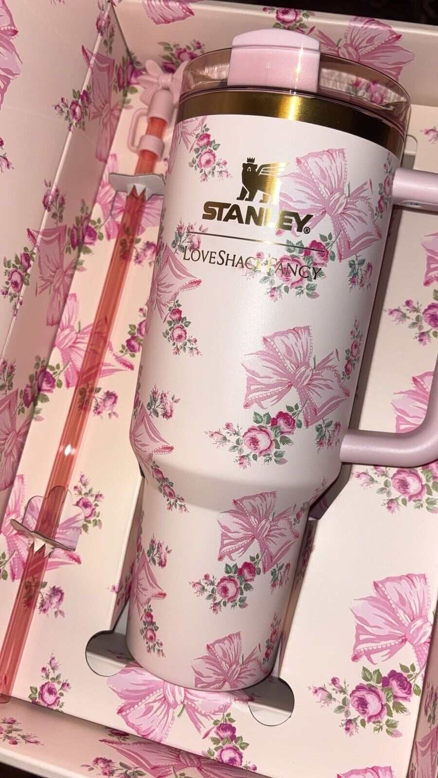 *In Hand READY TO SHIP* STANLEY x Love Shack Fancy Tumbler 40oz Rosa Beaux Pink - Sold on eBay December 1st, 2024 for $125.00