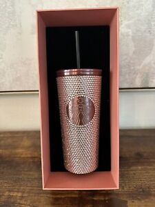 Starbucks x BLACKPINK 2023 Rhinestone Rose Gold 16 oz Tumbler (US SELLER)