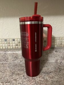 New Starbucks + Stanley Holiday 2023 (40 oz) Red Tumbler Mug - Sold on eBay November 11th, 2023 for $159.95