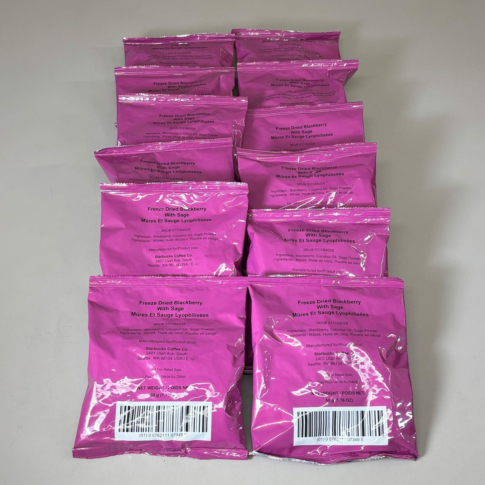STARBUCKS (12 BAGS, 50 g EACH) Freeze Dried Blackberry W/ Sage BB 06/25 - Sold on eBay March 8th, 2025 for $67.20