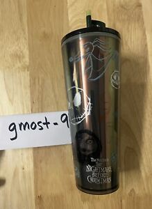 Disney The Nightmare Before Christmas Starbucks Tumbler with Straw Glow Dark - Sold on eBay December 16th, 2023 for $145.99