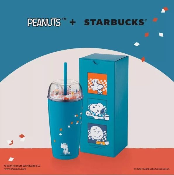 Starbucks Peanuts Snoopy Blue Cold Cup Tumbler w/ Straw 16oz. (US SELLER) - Sold on eBay October 23rd, 2024 for $99.99