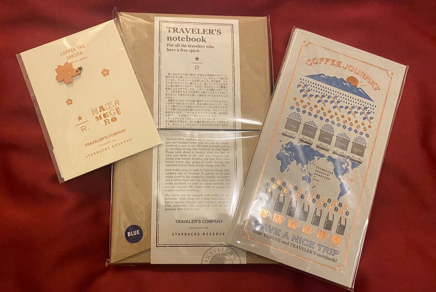 Starbucks Reserve Roastery Tokyo Travelers Notebook SET -Regular Size BLUE (NEW) - Sold on eBay December 14th, 2024 for $109.99