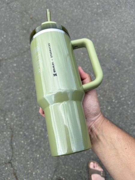 Starbucks Olive Green Pearl Stanley 40oz Tumbler Glitter Fall Release 2024 New - Sold on eBay October 21st, 2024 for $99.95