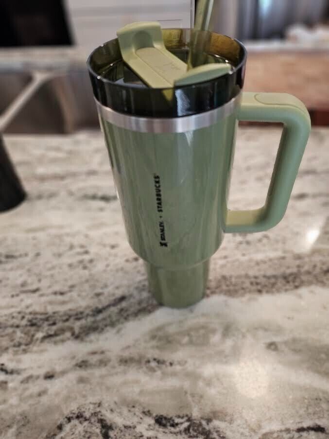Starbucks x Stanley Olive Green 40 oz Quencher Tumbler | 2024 - NEW! - Sold on eBay December 15th, 2024 for $79.00