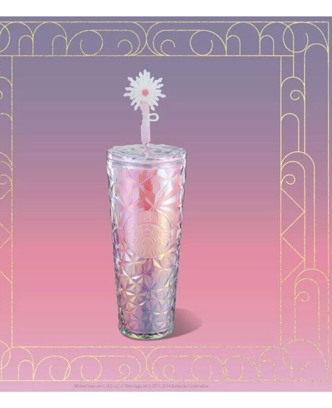 Glinda’s Collection WICKED x Starbucks Prism Cold Cup With Wand Straw Topper NEW - Sold on eBay November 30th, 2024 for $99.00