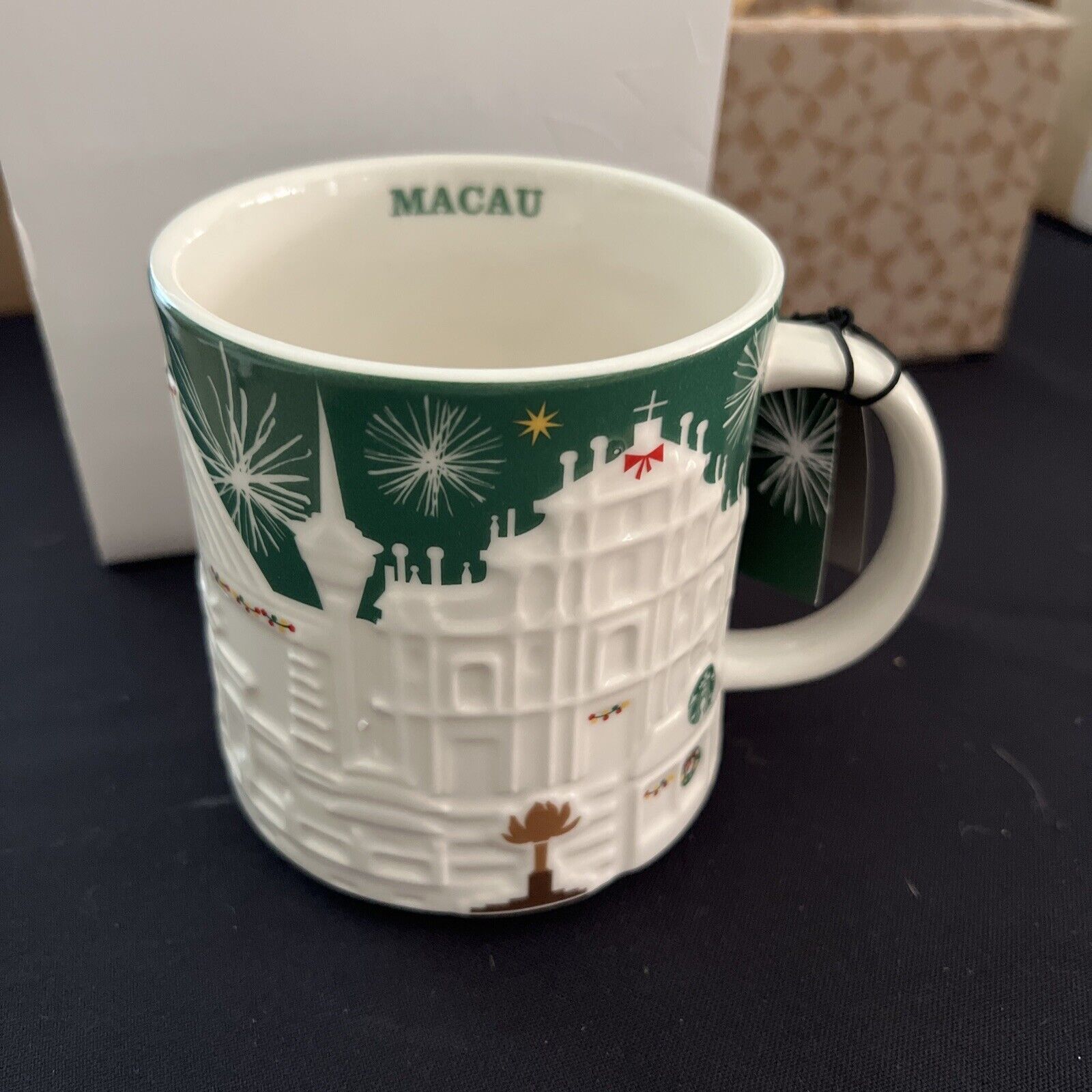 Starbucks Relief Mug - NWT Green Holiday Macau - Sold on eBay January 27th, 2025 for $65.00