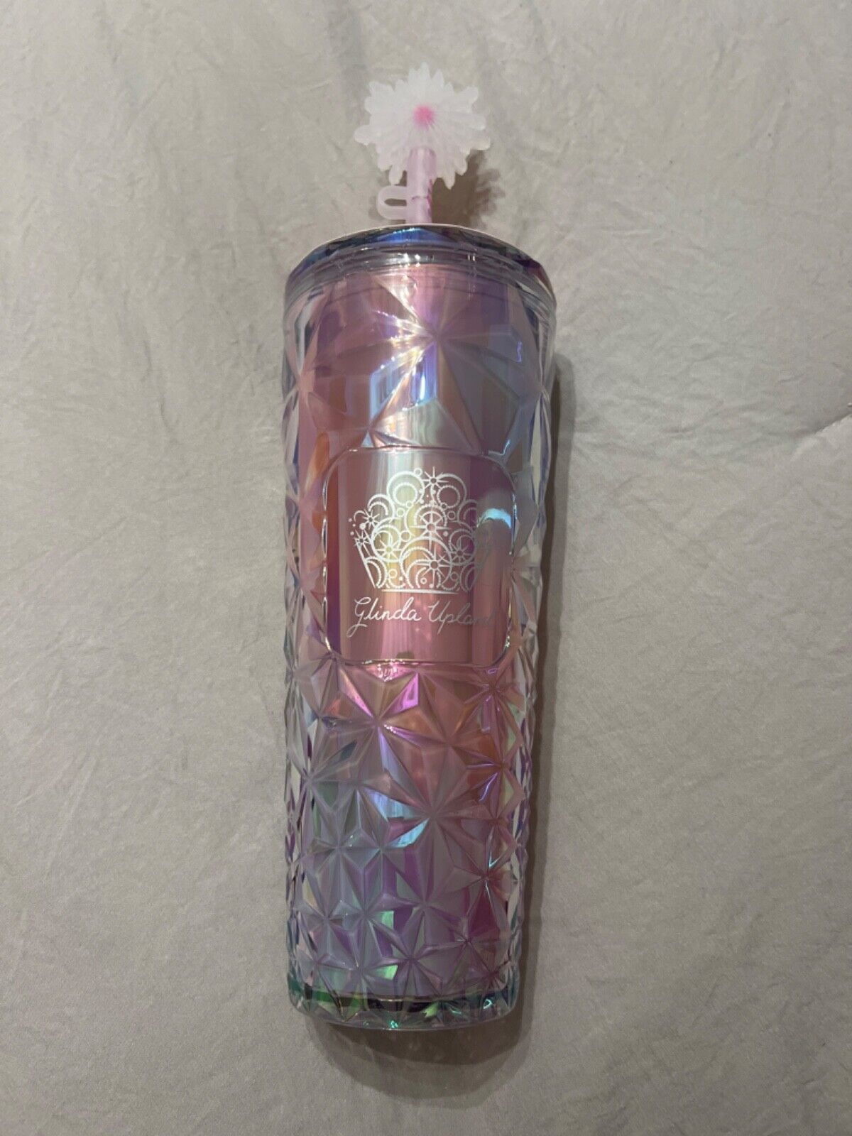starbucks WICKED Glinda pink 24 oz tumbler with crown straw - Sold on eBay January 13th, 2025 for $135.00