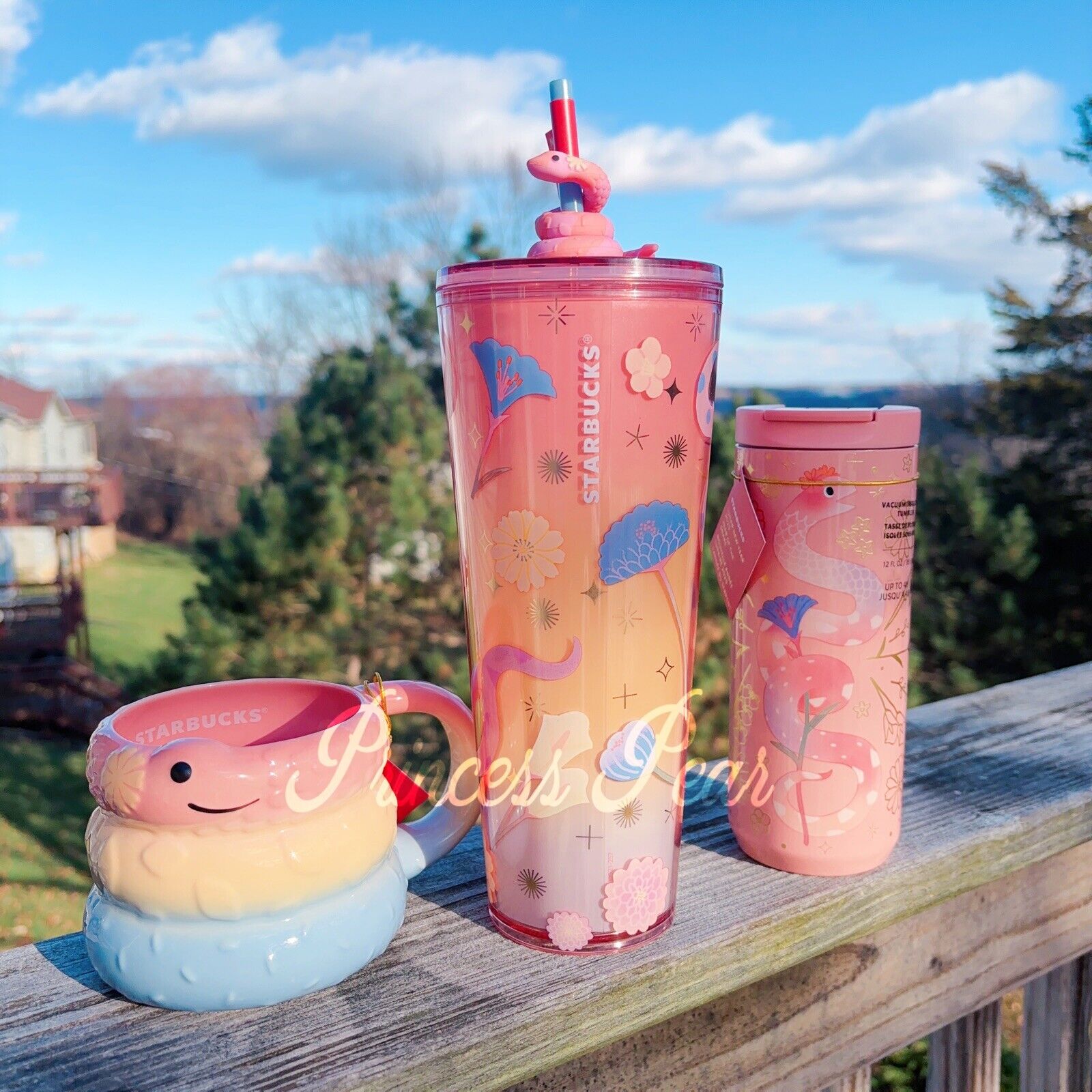 2025 Starbucks Year Of The Snake FULL COLLECTION LOT  Lunar  New 3 Piece Set - Sold on eBay January 23rd, 2025 for $99.95