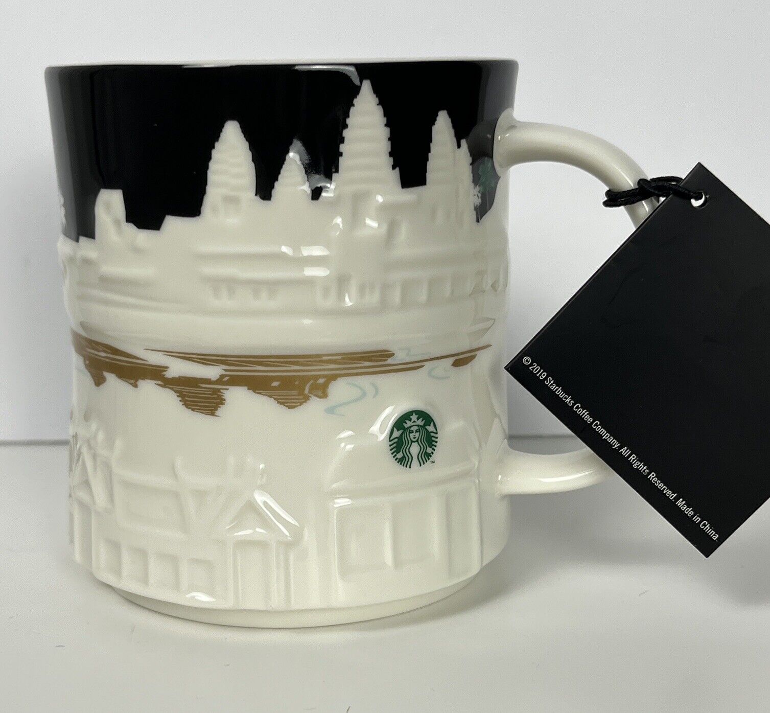 Starbucks Coffee Mug Cambodia 3D Relief Series Angkor Wat NWT 2023 Ship from USA - Sold on eBay February 16th, 2025 for $63.20