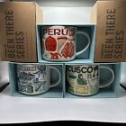 NEW Set Of 3 STARBUCKS Mug PERU CUSCO LIMA Been There Series Globe Collection