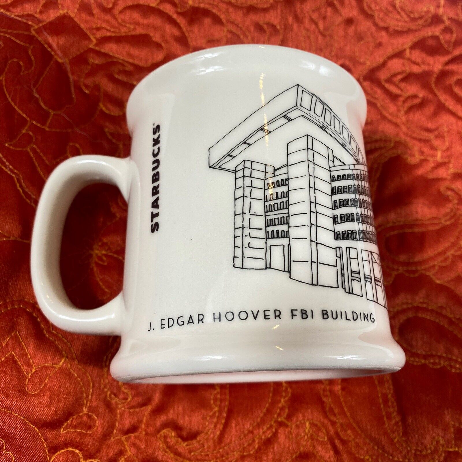Starbucks J. Edgar Hoover FBI Building 14oz Mug, Made In the USA 2015 Rare Find - Sold on eBay January 15th, 2025 for $77.00