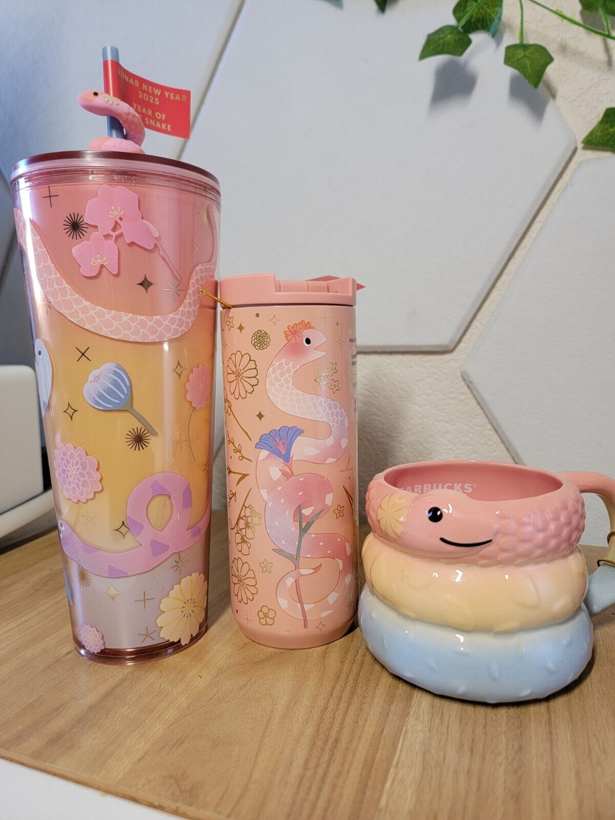3 Starbucks Lunar New Year Of The Snake Full Collection NEW Mug Tumbler 2025 - Sold on eBay January 5th, 2025 for $110.00