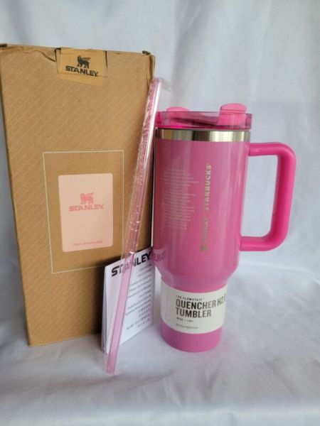 Stanley x Starbucks 40oz Tumbler In Hand - Winter Pink - Sold on eBay August 31st, 2024 for $79.99