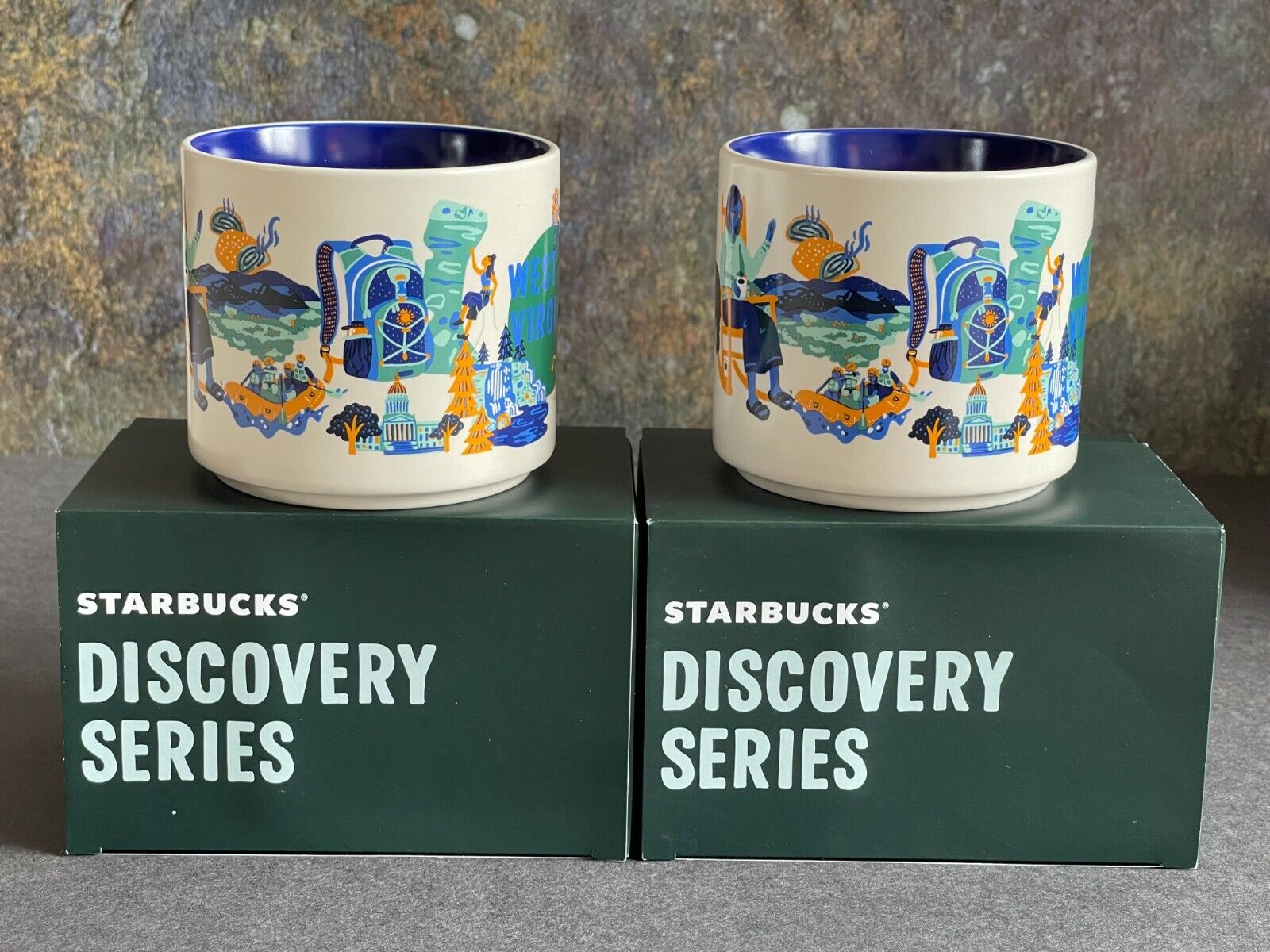 Starbucks Discovery Series = State of WEST VIRGINIA 14oz Ceramic Mug New Lot 2 - Sold on eBay March 15th, 2025 for $69.99